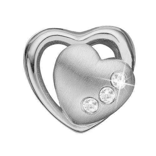 Image of 2-Hearts Sterling sølv Charms til sølv armbånd, smykke fra Christina Collect